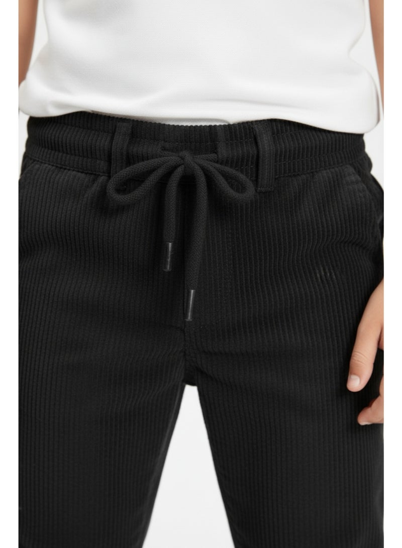 Cloud Fashion Black Softline Cord Pants - Image 4